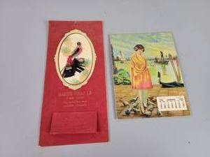 lot 1193 image: (2) Antique Calendars - 1936 & 1954