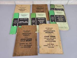 lot 1262 image: (8) Vintage John Deere Manuals