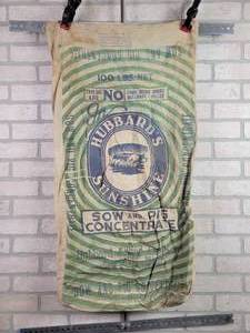 lot 1280 image: Vintage HUBBARDS SUNSHINE Hubbard Milling Company Mankato, MN - 100LB Feed Sack