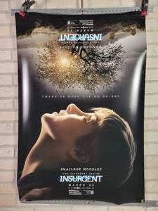 lot 1288 image: Original Double Sided Movie Poster  (27 x 40) - INSURGENT - Shailene Woodley