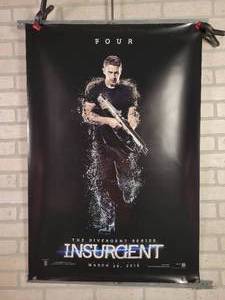 lot 1289 image: Original Double Sided Movie Poster  (27 x 40) - INSURGENT - FOUR