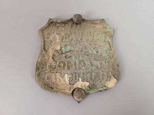 lot 1323 image: Antique Cast Iron Plate The Stewart Jail Works Company