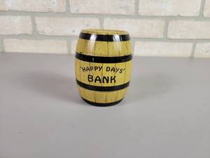 lot 1348 image: Vintage J. Chein Tin Litho Barrel Coin Bank