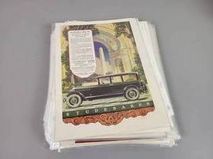 lot 1356 image: (100) Vintage Car  Truck Ads - Most are from the 30s or so