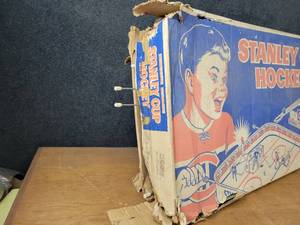lot 1248 image: Vintage Eagle Toys Stanley Cup Electric Game in Original Box - Box is about 36 x 21 x 5 - Appears Mostly Complete, missing 1 goal indicator and puck