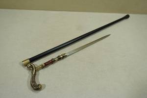 lot 142 image: Nautilus Steampunk Cane Sword