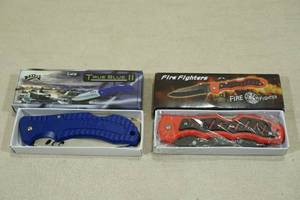 lot 149 image: True Blue II and Fire Fighters Folding Knives