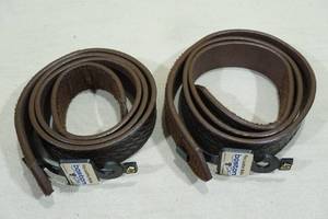 lot 160 image: 2 Boston Leather 1.5 Velcro Belts -Size 40, Brown