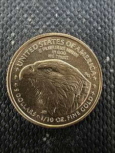 2021 US $5 AMERICAN GOLD EAGLE 110th Oz GOLD