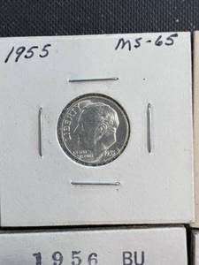 GROUP OF 6 BU-UNC ROOSEVELT DIMES