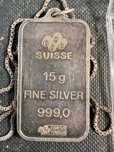 2 SUISSE .999 FINE SILVER PENDANTS � OZ & 15grams