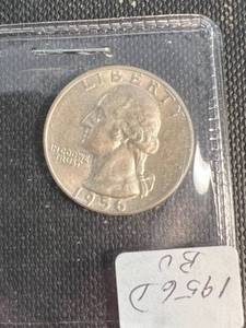 6 BU-UNC WASHINGTON SILVER QUARTERS 56D 61 63D 64D