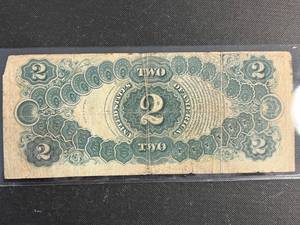 1917 US LARGE SIZE $2 JEFFERSON NOTE VG