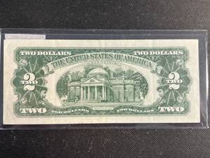 1963 US RED SEAL $2 FEDERAL RESERVE NOTE UNC