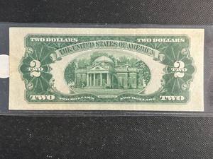 1928-D US RED SEAL $2 BILL XF