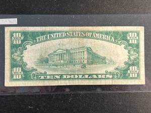 1928 US $10 GOLD DEMAND NOTE REDEEMABLE IN GOLD