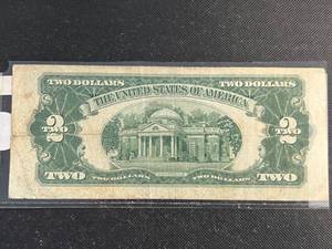 1928-G US RED SEAL $2 NOTE