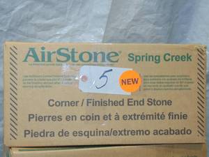 AirStone CornerFinished End Stones Spring Creek Color Blend, Manufactured Stone Wall Covering, Indoor & Outdoor