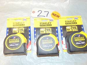 3 Pack STANLEY FATMAX 10 m (33 ft) x 1-14 in Tape