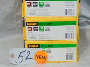 3 Boxes DEWALT 3 in. x 0.120 in. Ring Shank Galvanized Nails