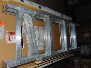 Louisville Ladder 7 ft. 8 in. to 10 ft. 3 in., 25.5 in. x 54 in. Aluminum Attic Ladder