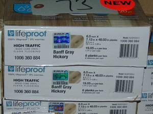 13 Pack  Lifeproof Banff Gray Hickory 7.13 in. W x 48.03 in. L Waterproof High Traffic Luxury Vinyl Plank Flooring (19.05 sq. ft.case)