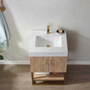 Vinnova 789024-NO-GW-NM Alistair Bathroom Vanity, North American Oak Finish