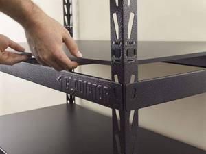 Gladiator 48 Wide EZ Connect Rack with Five 24 Deep Shelves, hammered granite