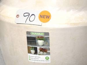 Monroe 22 in. x 23.62 in. Antique White Resin Composite Planter
