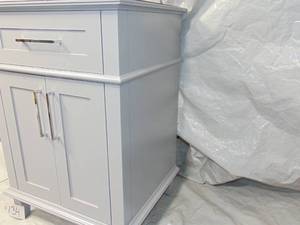 24 in. W x 20 in. D x 34 in. H Bath Vanity in Pebble Gray