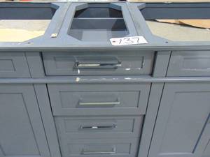 Sonoma 72 in. W x 22 in. D x 34 in H Bath Vanity in Dark Charcoal -Damaged