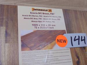 6 ft. L x 25.5 in. D, Acacia Butcher Block Standard Countertop in Brown with Square Edge