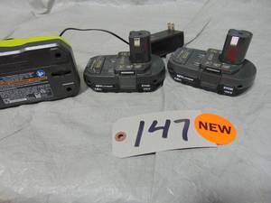 RYOBI PBP002 18V ONE Lithium 1.5Ah Li-Ion Batteries  Charger