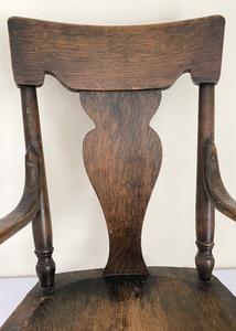 lot 23 image: Antique Childrens Wooden Rocking Chair over 100 Years Old