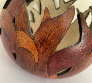 lot 39 image: Sensational Carved and Signed Gourd