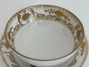 lot 54 image: Antique Noritake Sauce Dish with Under Plate and Sauce Spoon