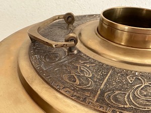 lot 44 image: Vintage Korean Brass Hot Pot or Fondue Cooker