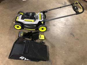 RYOBI  40V HP Brushless 20 in. Cordless Battery Walk Behind Push Mower with 6.0 Ah Battery and Charger Customer Returns See Pictures