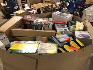 Gaylord of Tools, Lights, Hardware and  Misc. Items Various Models and Conditions Customer Returns See Pictures
