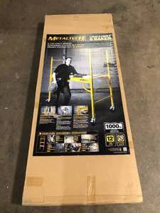 Jobsite 6 ft. W x 6.25 ft. H x 2.5 ft. D Metal Baker Style Rolling Scaffold Platform, 1000 lbs. Load Capacity by MetalTech Customer Returns See Pictures