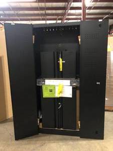 3-Piece Regular Duty Welded Steel Garage Storage System in Black (54 in. W x 75 in. H x 19 in. D) by Husky Customer REturns See Pictures