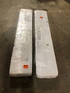 2 Lots of Glossy White with Tempered Glass Etagere by Unbranded Customer Returns See Pictures