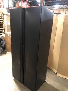 4-Piece Heavy Duty Welded Steel Garage Storage System in Black (92 in. W x 81 in. H x 24 in. D) by Husky Customer Returns See Pictures