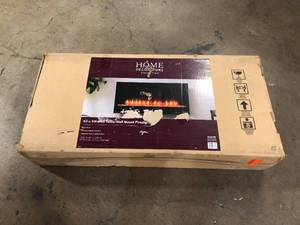 42 in. Wall Mount Electric Fireplace in Black by Home Decorators Collection Customer Returns See Pictures
