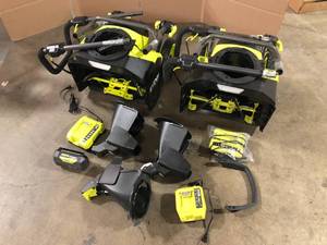 2 Lots of 40V HP Brushless 18 in. Single-Stage Cordless Electric Snow Blower with 6.0 Ah Battery and Charger by RYOBI Customer Returns See Pictures