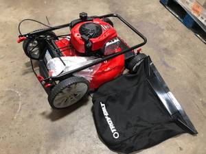 21in. 140cc Briggs & Stratton Gas Push Lawn Mower with Rear bag and Mulching Kit Included by Troy-Bilt Customer Returns See Pictures