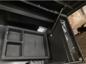 Husky 71.36 in Matte Black full size cross bed Tool box no keys customer return see pictures
