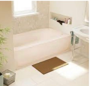 Bootz Industries Aloha 60 in. Right Drain Rectangular Alcove Soaking Bathtub in Bone, Open Box, Review all pictures
