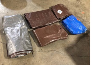 Lot of assorted Everbuilt tarps various sizes customer returns see pictures