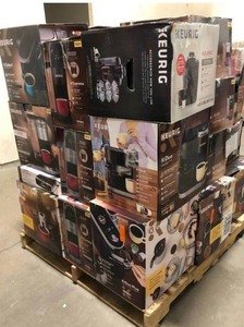 Pallet with Assorted Keurig Coffee Makers various models and conditions customer returns